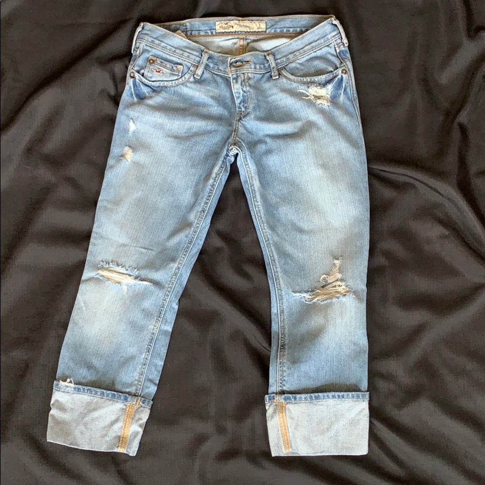 Hollister Light Wash Low Rise Capri